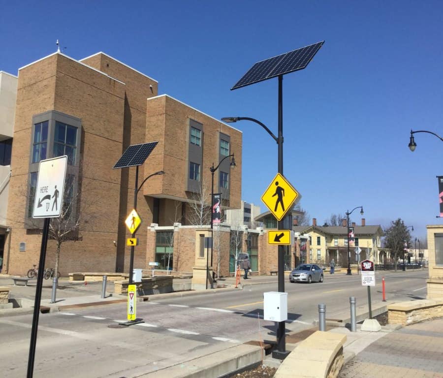 Solar Streetlights by roadway