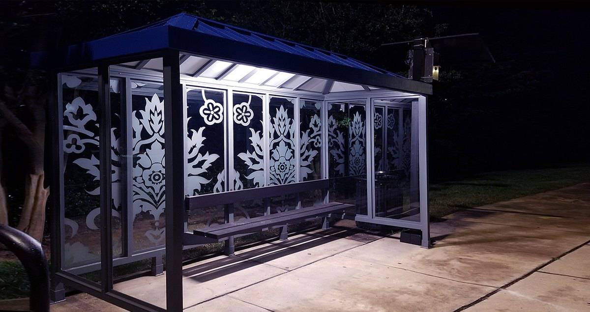 Solar Led Bus Shelter Lighting And Power Kits Sun In One