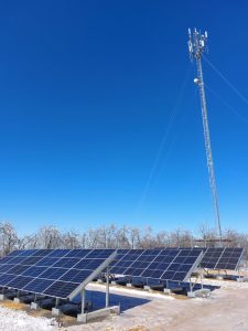 Solar cell tower
