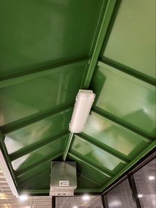 Inside of UL Bus Shelter lighting kit