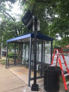 SunInOne's solar bus shelter Kildaire Farm at Wrenn